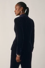 Lennox Velvet Jacket Navy