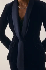 Lennox Velvet Jacket Navy
