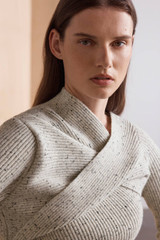 Elie Wool Cashmere Sweater Ivory Donegal Elie Wool Cashmere Sweater Ivory Donegal