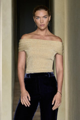 Fasano Metallic Knit Top Gold Fasano Metallic Knit Top Gold