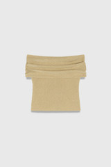 Fasano Metallic Knit Top Gold