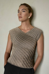 Aspen Metallic Knit Top Bronze Aspen Metallic Knit Top Bronze