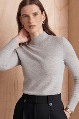 Ceri Wool Cashmere Sweater Grey Melange