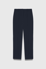 Clever Crepe Allerton Pintuck Straight-Leg Trousers Navy Clever Crepe Allerton Pintuck Straight-Leg Trousers Navy