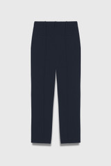 Clever Crepe Allerton Pintuck Straight-Leg Trousers Navy Clever Crepe Allerton Pintuck Straight-Leg Trousers Navy
