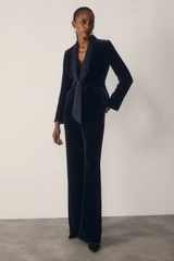 Lexington Velvet Trousers Navy