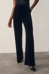 Lexington Velvet Trousers Navy