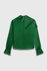 Ocana Satin Long Sleeve Blouse Deep Emerald Ocana Satin Long Sleeve Blouse Deep Emerald
