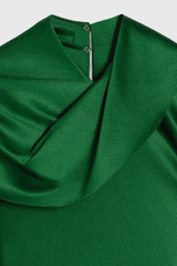 Ocana Satin Long Sleeve Blouse Deep Emerald Ocana Satin Long Sleeve Blouse Deep Emerald