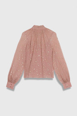 Lusia Fil Coupe Blouse Soft Pink And Gold Lusia Fil Coupe Blouse Soft Pink And Gold