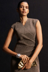 Venaria Metallic Knit Dress Pewter Venaria Metallic Knit Dress Pewter
