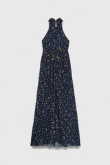 Rivara Fil Coupe Gown Navy And Gold Rivara Fil Coupe Gown Navy And Gold