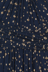 Rivara Fil Coupe Gown Navy And Gold Rivara Fil Coupe Gown Navy And Gold