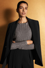 Ashford Metallic Knit Top Dark Silver Ashford Metallic Knit Top Dark Silver