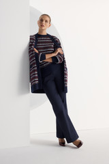 Ayen Metallic Jacquard Sweater Navy Ayen Metallic Jacquard Sweater Navy