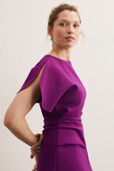 Salerno Crepe Dress Berry