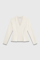 Roveta Cotton Blend Boucle Top Ivory