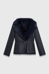 Torrano Shearling Jacket Dark Navy