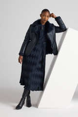 Torrano Shearling Jacket Dark Navy