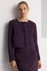 Lustra Suede Jacket Aubergine