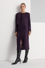 Rho Suede Skirt Aubergine