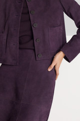 Rho Suede Skirt Aubergine