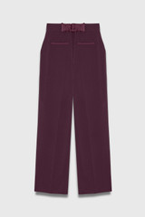 Clever Crepe Adelaide Wide-Leg Trousers Plum