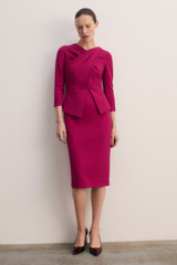 Alina Sculpt Stretch Crepe Dress Magenta