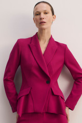 Merida Sculpt Stretch Crepe Jacket Magenta