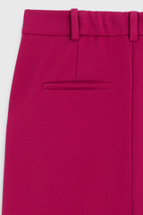 Adelaide Sculpt Stretch Crepe Wide-Leg Trousers Magenta
