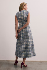 Tureen Tweed Dress Navy And Ivory