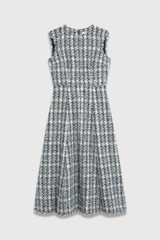 Tureen Tweed Dress Navy And Ivory