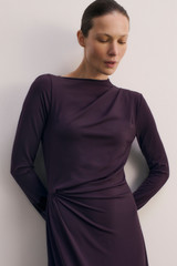 Rona Jersey Dress Aubergine