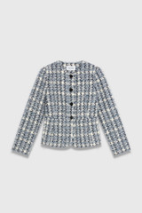 Sunbury Tweed Jacket Navy And Ivory
