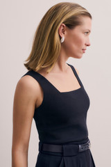 Keighley Sculpt Knit Top Navy