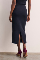 Sculpt Knit Santon Skirt Navy