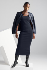 Sculpt Knit Santon Skirt Navy