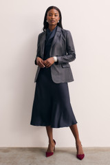 Ocana Satin Blouse Midnight Navy