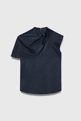 Ocana Satin Blouse Midnight Navy