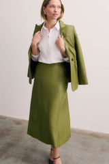 Knighton Leather Jacket Olive