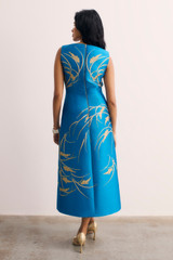 Eden Jacquard Dress Vivid Turquoise