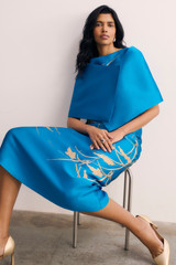 Eden Jacquard Dress Vivid Turquoise