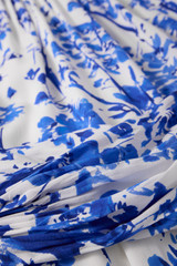 Oria Silk Crepe Maxi Dress Ivory And Blue