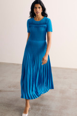 Allegra Stretch Knit Dress Vivid Turquoise
