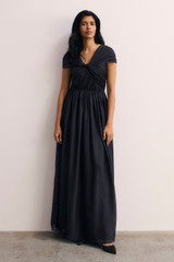 Sevilla Silk Chiffon Maxi Dress Navy