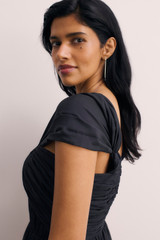 Sevilla Silk Chiffon Maxi Dress Navy