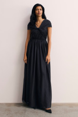 Sevilla Silk Chiffon Maxi Dress Navy
