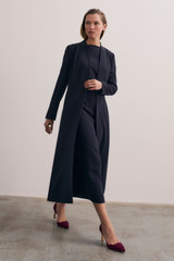 Clever Crepe Finchley Coat Navy