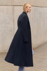 Clever Crepe Finchley Coat Navy