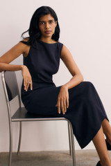 Clever Crepe Orani Dress Navy